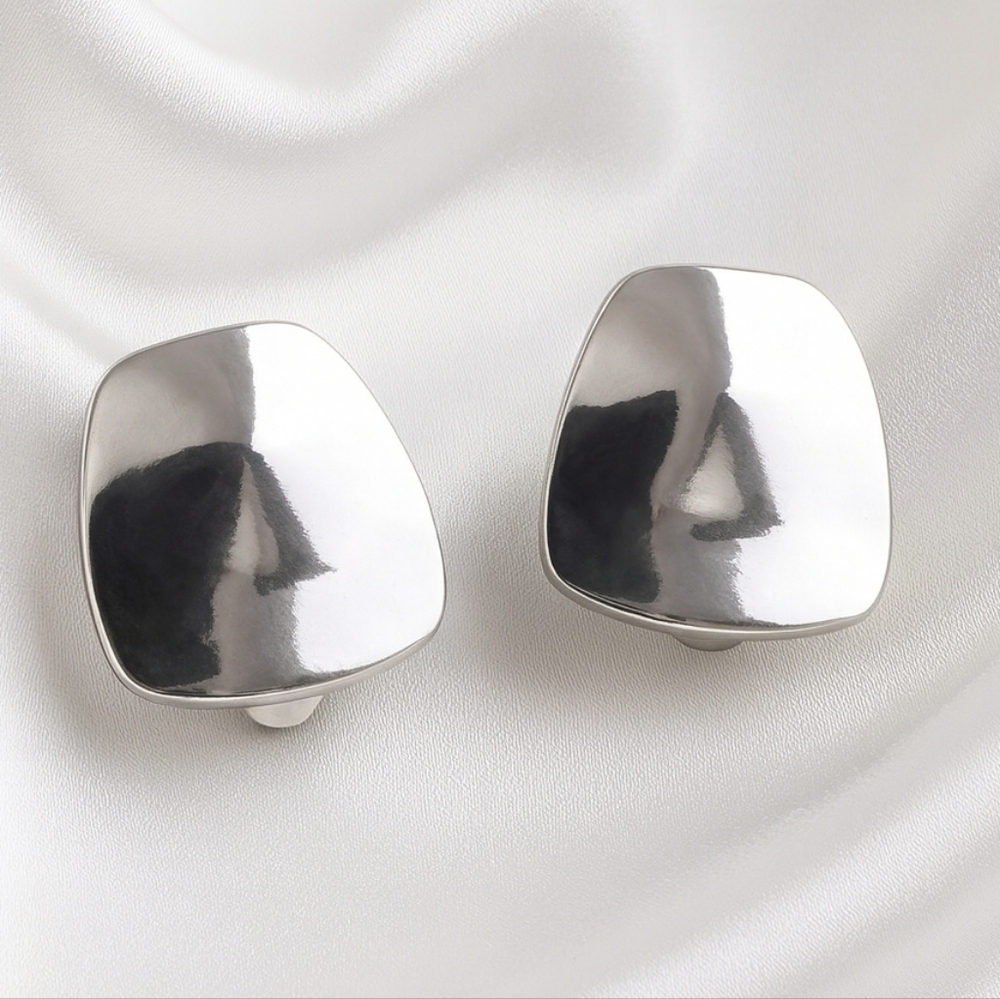 Elegant Stylish Ballet Silver tone Clip-on Earrings - Women's Fashion Jewelry